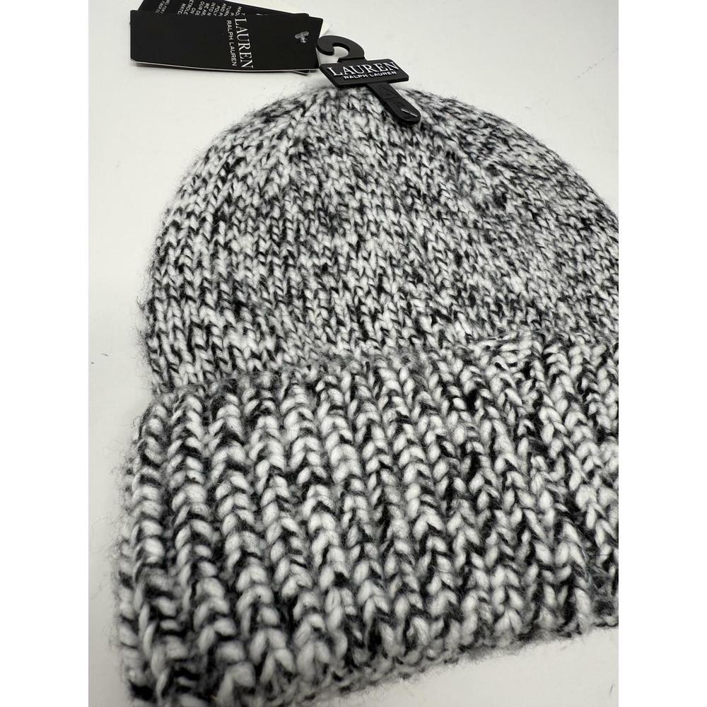 Ralph Lauren Women's Black/White Beanie One Size - Picture 3 of 3